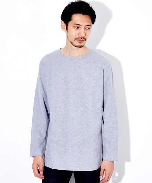 NUMBER (N)INE DENIM（ナンバーナインデニム）の「【NUMBER (N)INE DENIM】≪STUDIOUS限定≫レイヤードワッフルカットソー（Tシャツ/カットソー・メンズ・ホワイト/グレー・S/L/M）」の3枚目の写真