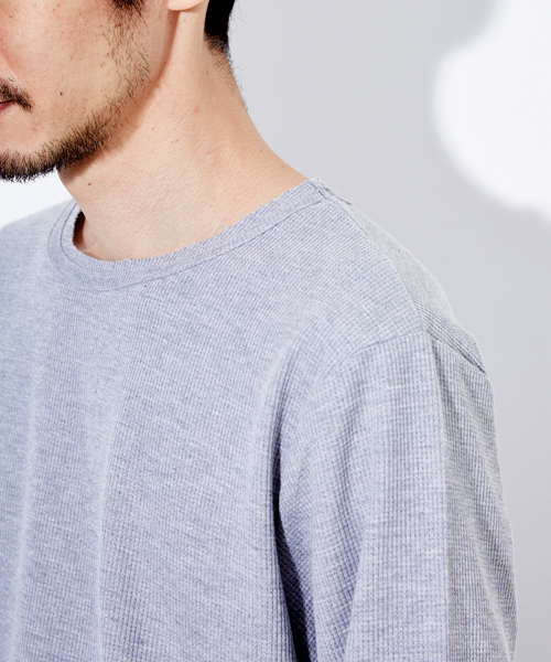 NUMBER (N)INE DENIM（ナンバーナインデニム）の「【NUMBER (N)INE DENIM】≪STUDIOUS限定≫レイヤードワッフルカットソー（Tシャツ/カットソー・メンズ・ホワイト/グレー・S/L/M）」の7枚目の写真