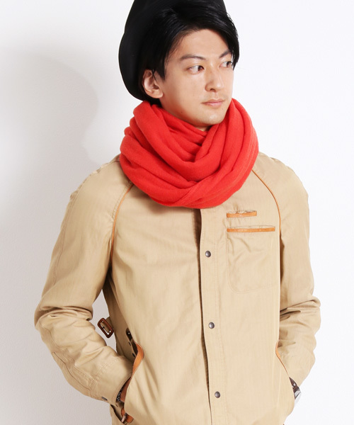 sankyo shokai（サンキョウショウカイ）の「カシミヤガーゼストール（ストール/ショール・レディース・チャコールグレー/ベージュ/オレンジ/サックスブルー/ボルドー/モカ/カーキ/ピンク/グレー系カモフラージュ/ネイビー/グリーン系カモフラージュ/スモークピンク/ライトグレー/ダークネイビー/シルバーグレー/ライム/ブラウン/グレー系/ベージュ系/ブラック/チェック・FREE）」の18枚目の写真