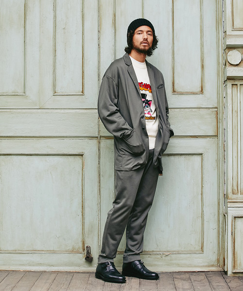 HYSTERIC GLAMOUR（ヒステリックグラマー）の「EVIL WOMAN刺繍 SWP（スラックス・メンズ・グレー/ブラック・SMALL/MEDIUM）」の5枚目の写真