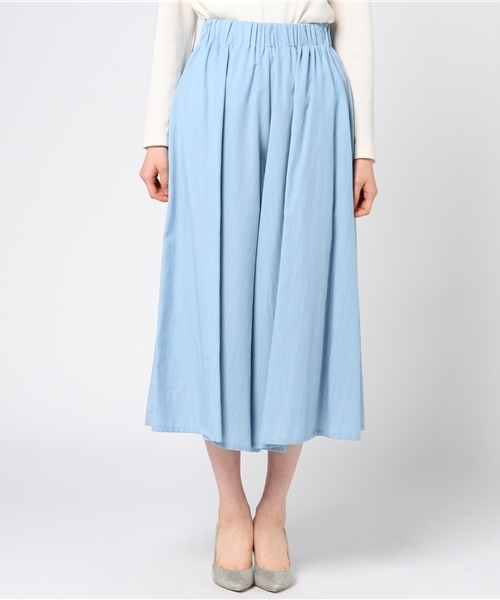 un dix cors（アンディコール）の「テンセルデニムギャザーパンツ（その他パンツ・レディース・ブルー/ネイビー・ﾌﾘ-）」の3枚目の写真