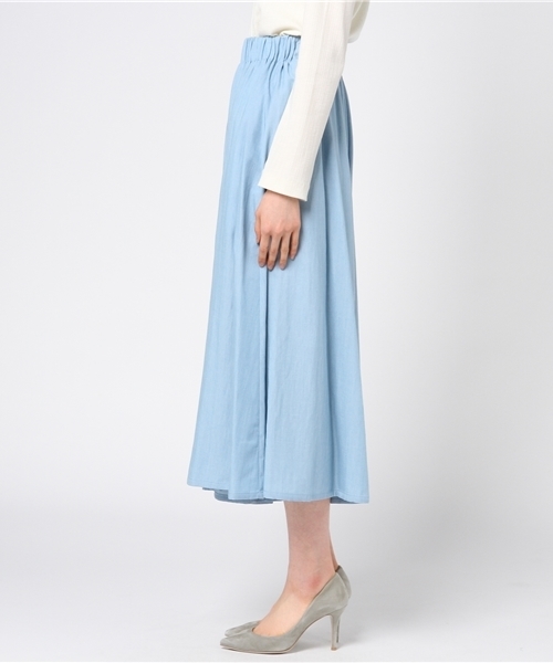 un dix cors（アンディコール）の「テンセルデニムギャザーパンツ（その他パンツ・レディース・ブルー/ネイビー・ﾌﾘ-）」の4枚目の写真