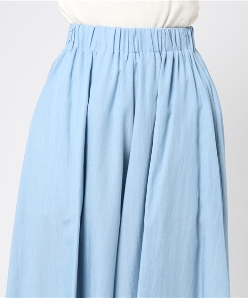 un dix cors（アンディコール）の「テンセルデニムギャザーパンツ（その他パンツ・レディース・ブルー/ネイビー・ﾌﾘ-）」の6枚目の写真