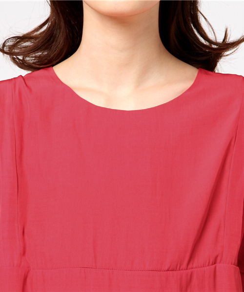 Prefer SHIPS（プリファーシップス）の「Prefer SHIPS: プリーツノースリーブブラウス（シャツ/ブラウス・レディース・ブラウン/レッド・ONE SIZE）」の6枚目の写真