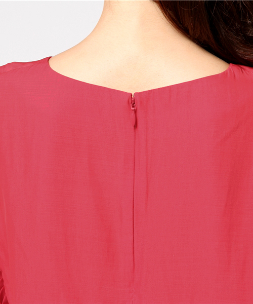 Prefer SHIPS（プリファーシップス）の「Prefer SHIPS: プリーツノースリーブブラウス（シャツ/ブラウス・レディース・ブラウン/レッド・ONE SIZE）」の7枚目の写真