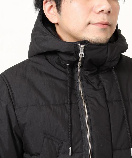 coen（コーエン）の「中綿ボリュームネックフーデッドブルゾン（ダウンジャケット/コート・メンズ・ベージュ/ブラック・LARGE/X-LARGE/MEDIUM/SMALL）」の6枚目の写真