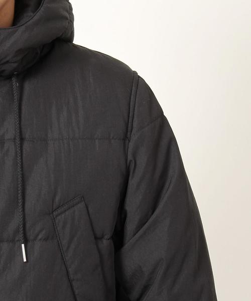 coen（コーエン）の「中綿ボリュームネックフーデッドブルゾン（ダウンジャケット/コート・メンズ・ベージュ/ブラック・LARGE/X-LARGE/MEDIUM/SMALL）」の17枚目の写真