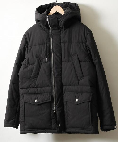coen（コーエン）の「中綿ボリュームネックフーデッドブルゾン（ダウンジャケット/コート・メンズ・ベージュ/ブラック・LARGE/X-LARGE/MEDIUM/SMALL）」の13枚目の写真
