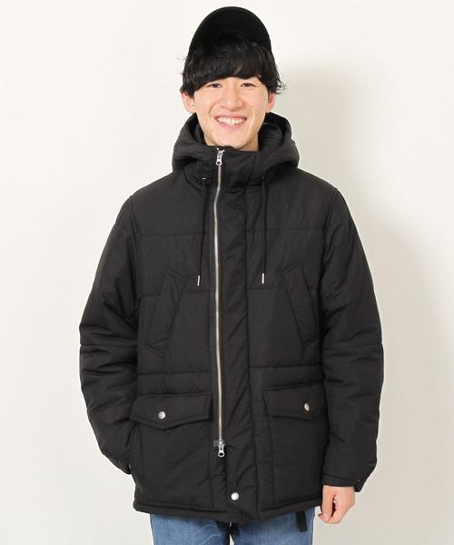 coen（コーエン）の「中綿ボリュームネックフーデッドブルゾン（ダウンジャケット/コート・メンズ・ベージュ/ブラック・LARGE/X-LARGE/MEDIUM/SMALL）」の15枚目の写真