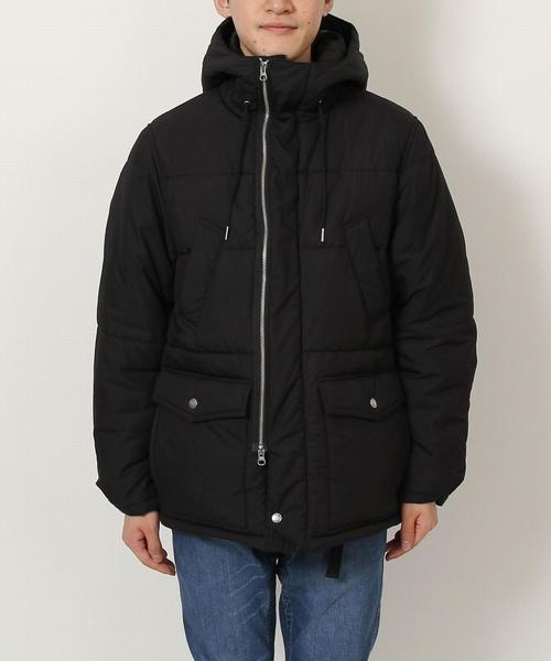 coen（コーエン）の「中綿ボリュームネックフーデッドブルゾン（ダウンジャケット/コート・メンズ・ベージュ/ブラック・LARGE/X-LARGE/MEDIUM/SMALL）」の16枚目の写真