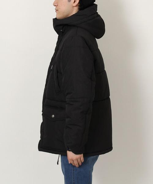 coen（コーエン）の「中綿ボリュームネックフーデッドブルゾン（ダウンジャケット/コート・メンズ・ベージュ/ブラック・LARGE/X-LARGE/MEDIUM/SMALL）」の9枚目の写真