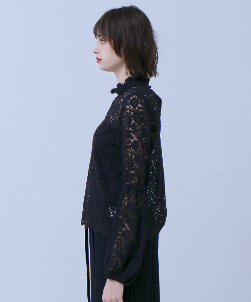 MYSELF ABAHOUSE（マイセルフアバハウス）の「【WEB限定】レースブラウス（シャツ/ブラウス・レディース・チャコールグレー/ブラック/イエロー/ホワイト・FREE）」の11枚目の写真