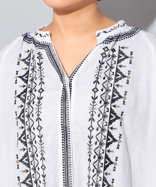 CIAOPANIC（チャオパニック）の「クロスステッチラグランワンピース（ワンピース・レディース・ホワイト/レッド/ピンク・FREE）」の20枚目の写真