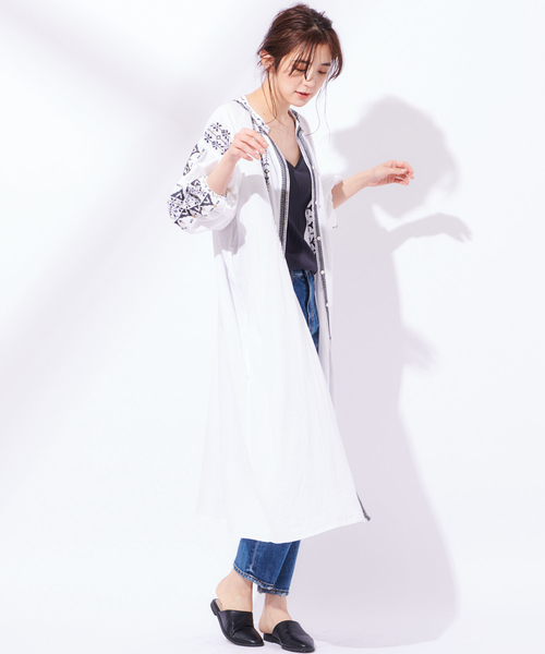 CIAOPANIC（チャオパニック）の「クロスステッチラグランワンピース（ワンピース・レディース・ホワイト/レッド/ピンク・FREE）」の13枚目の写真