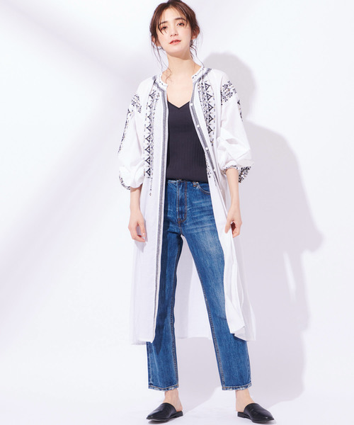 CIAOPANIC（チャオパニック）の「クロスステッチラグランワンピース（ワンピース・レディース・ホワイト/レッド/ピンク・FREE）」の11枚目の写真