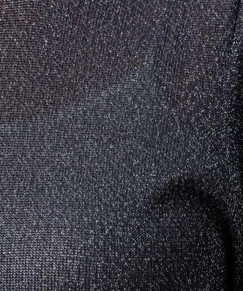 BEAUTY&YOUTH UNITED ARROWS（ビューティーアンドユースユナイテッドアローズ）の「BY ラメバックボタン7分袖ニットプルオーバー o（ニット/セーター・レディース・ゴールド/シルバー/ネイビー・FREE）」の13枚目の写真