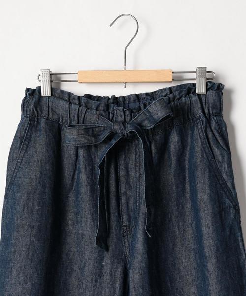 coen(コーエン)の「フレンチリネンイージーデニムパンツ(デニムパンツ・レディース・ブルー/ネイビー・MEDIUM/SMALL/LARGE)」の5枚目の写真