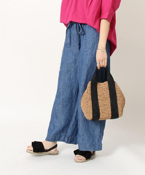 coen(コーエン)の「フレンチリネンイージーデニムパンツ(デニムパンツ・レディース・ブルー/ネイビー・MEDIUM/SMALL/LARGE)」の17枚目の写真