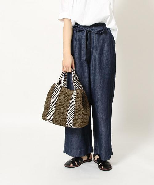 coen(コーエン)の「フレンチリネンイージーデニムパンツ(デニムパンツ・レディース・ブルー/ネイビー・MEDIUM/SMALL/LARGE)」の19枚目の写真