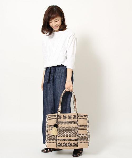 coen(コーエン)の「フレンチリネンイージーデニムパンツ(デニムパンツ・レディース・ブルー/ネイビー・MEDIUM/SMALL/LARGE)」の20枚目の写真