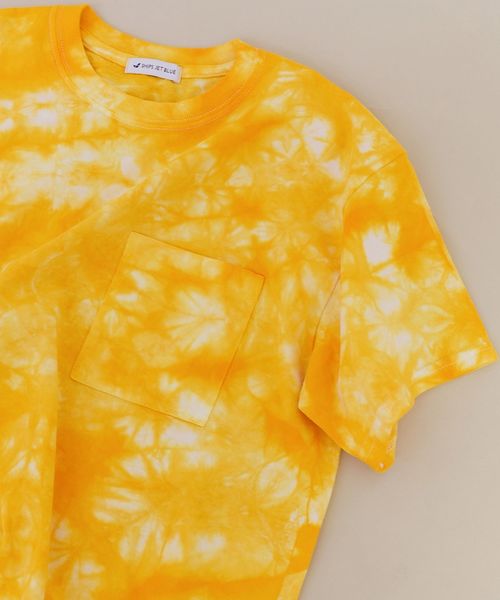 SHIPS JET BLUE(シップスジェットブルー)の「SHIPS JET BLUE: タイダイポケットTシャツ(Tシャツ/カットソー・メンズ・ピンク/ライトグリーン/オレンジ/ライトブルー・LARGE/MEDIUM/SMALL)」の4枚目の写真