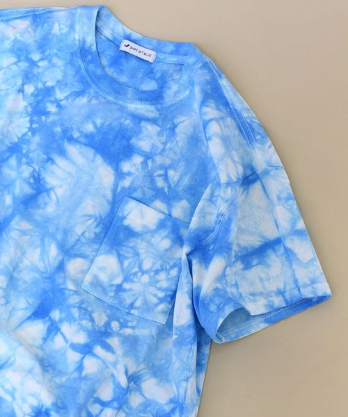 SHIPS JET BLUE(シップスジェットブルー)の「SHIPS JET BLUE: タイダイポケットTシャツ(Tシャツ/カットソー・メンズ・ピンク/ライトグリーン/オレンジ/ライトブルー・LARGE/MEDIUM/SMALL)」の3枚目の写真