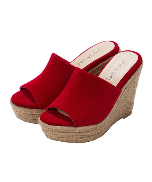 夢展望（ユメテンボウ）の「ワンベルト厚底ジュートサボサンダル（サンダル・レディース・グリーン系その他/キャメル/ホワイト/ブラック/レッド・23㎝/24㎝/23.5㎝/25㎝/22.5㎝/24.5㎝）」の5枚目の写真