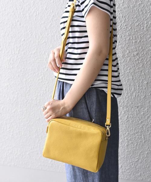 SHIPS(シップス)の「Carol J: ダブルジップポシェット(ショルダーバッグ・レディース・ブラック/イエロー/ラベンダー・ONE SIZE)」の3枚目の写真