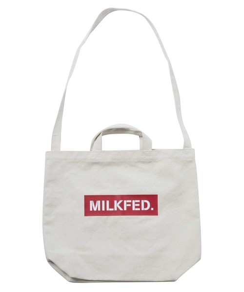 MILKFED.(ミルクフェド)の「SHOULDER TOTE BAR STENCIL(ショルダーバッグ・レディース・ホワイト/レッド/インディゴブルー/ブラック・ONE SIZE)」の4枚目の写真