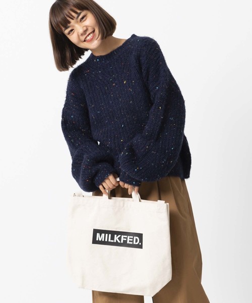 MILKFED.(ミルクフェド)の「SHOULDER TOTE BAR STENCIL(ショルダーバッグ・レディース・ホワイト/レッド/インディゴブルー/ブラック・ONE SIZE)」の2枚目の写真