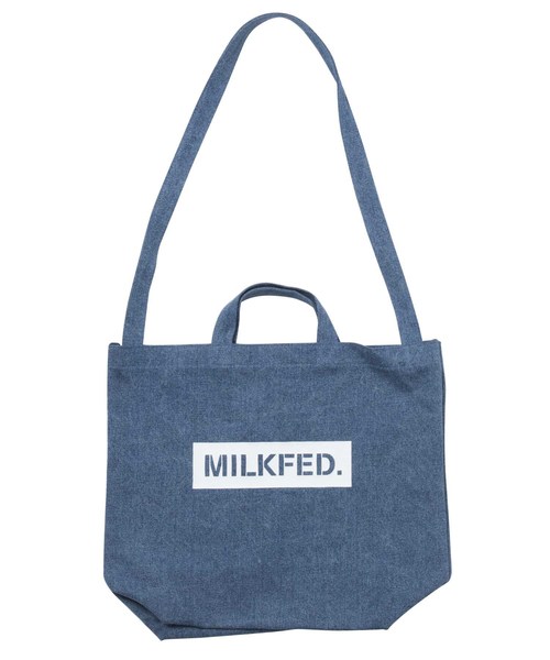MILKFED.(ミルクフェド)の「SHOULDER TOTE BAR STENCIL(ショルダーバッグ・レディース・ホワイト/レッド/インディゴブルー/ブラック・ONE SIZE)」の1枚目の写真