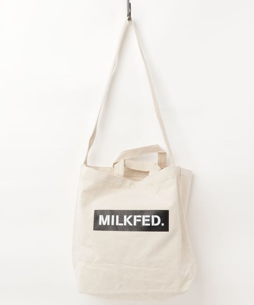 MILKFED.(ミルクフェド)の「SHOULDER TOTE BAR STENCIL(ショルダーバッグ・レディース・ホワイト/レッド/インディゴブルー/ブラック・ONE SIZE)」の5枚目の写真