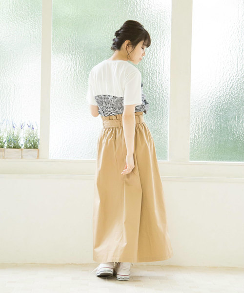 OLIVE des OLIVE（オリーブデオリーブ）の「[WEB限定!] ウエストリボンフレアトレンチスカート（スカート・レディース・ベージュ/ターコイズブルー/ネイビー・FREE）」の19枚目の写真