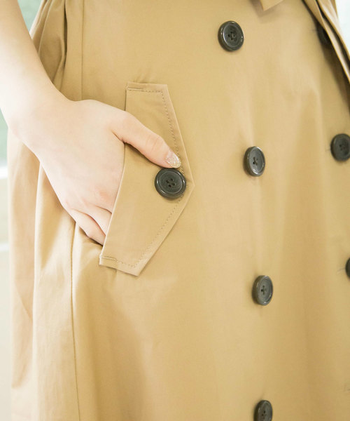 OLIVE des OLIVE（オリーブデオリーブ）の「[WEB限定!] ウエストリボンフレアトレンチスカート（スカート・レディース・ベージュ/ターコイズブルー/ネイビー・FREE）」の16枚目の写真