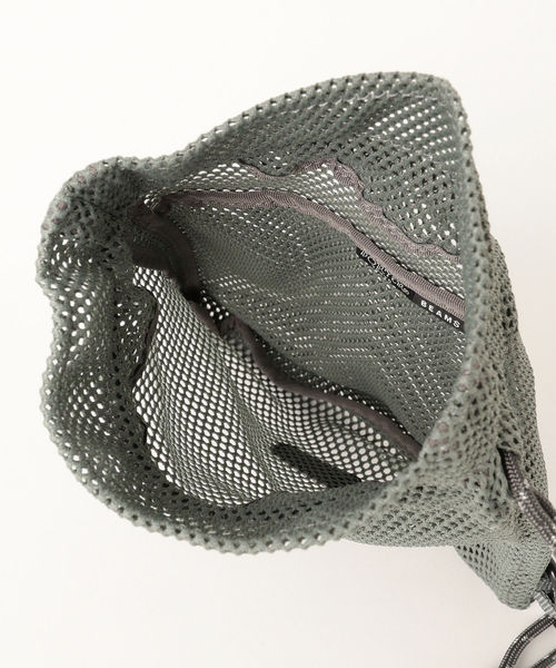 PORTER × BEAMS メッシュ　サコッシュ　巾着　ベージュ BEAMS × PORTER / 別注 Mesh Purse (M)（ショルダーバッグ