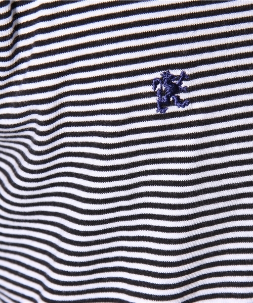 R.NEWBOLD（アールニューボールド）の「U NECK CS/BORDER/THREE-QUARTER SLEEVES/135527/∽（Tシャツ/カットソー・メンズ・ブラック/グリーン/ネイビー/パープル/オレンジ・SMALL/MEDIUM/LARGE/X-LARGE）」の10枚目の写真