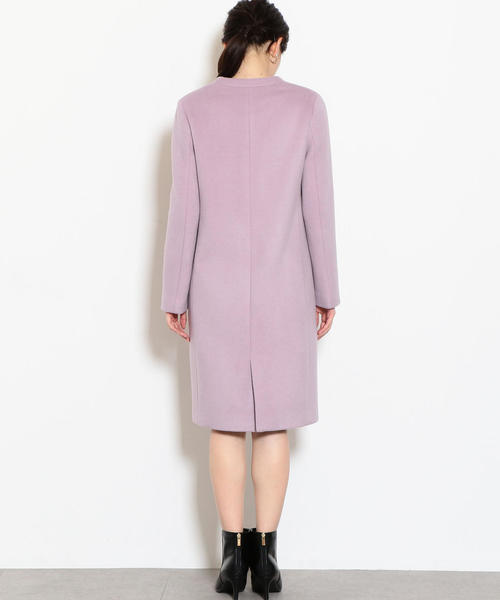 green label relaxing（グリーンレーベルリラクシング）の「◆CS W/N ノーラペル コート ◆（その他アウター・レディース・ダークグリーン/ネイビー/オフホワイト/モカ/ライラック・44/46/40/38/42/36/34）」の6枚目の写真