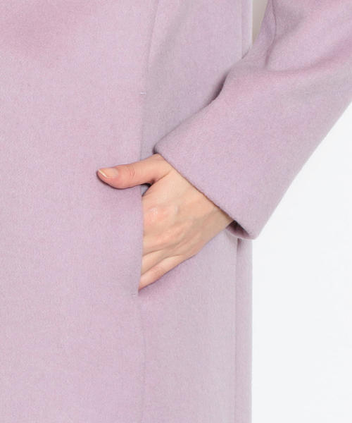 green label relaxing（グリーンレーベルリラクシング）の「◆CS W/N ノーラペル コート ◆（その他アウター・レディース・ダークグリーン/ネイビー/オフホワイト/モカ/ライラック・44/46/40/38/42/36/34）」の12枚目の写真