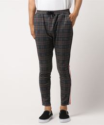 【RINGS】ライン入りチェックスリムパンツ