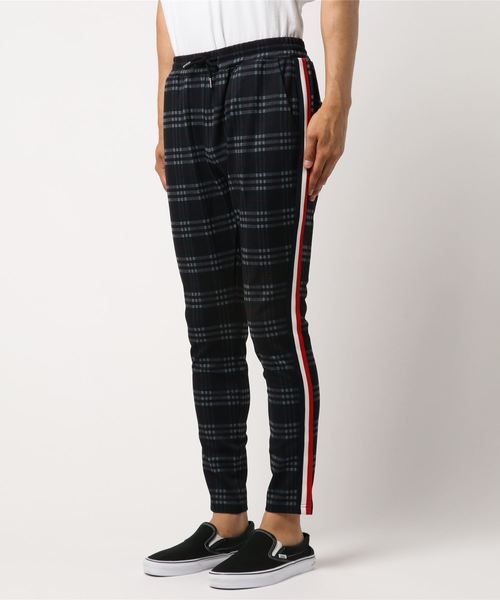 ＪＵＧＬＡＮＳ（ユグランス）の「【RINGS】ライン入りチェックスリムパンツ（その他パンツ・メンズ・ブラック/ベージュ・M/L/XL）」の2枚目の写真