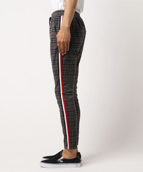 ＪＵＧＬＡＮＳ（ユグランス）の「【RINGS】ライン入りチェックスリムパンツ（その他パンツ・メンズ・ブラック/ベージュ・M/L/XL）」の3枚目の写真