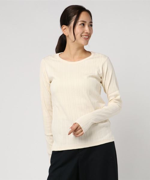 未使用 24AW SLOBE IENA スローブイエナ SB刺しゅう カットソー クルーネック ロングスリーブ Tシャツ 24070912604040 F グレー レディース 古着 中古 ソフトコットンクルーネック（Tシャツ／カットソー）｜SLOBE