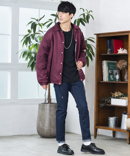 WEGO（ウィゴー）の「WEGO/ボアコーチジャケット（ブルゾン・メンズ・ブラック/カーキ/ワイン・MEDIUM/LARGE）」の12枚目の写真