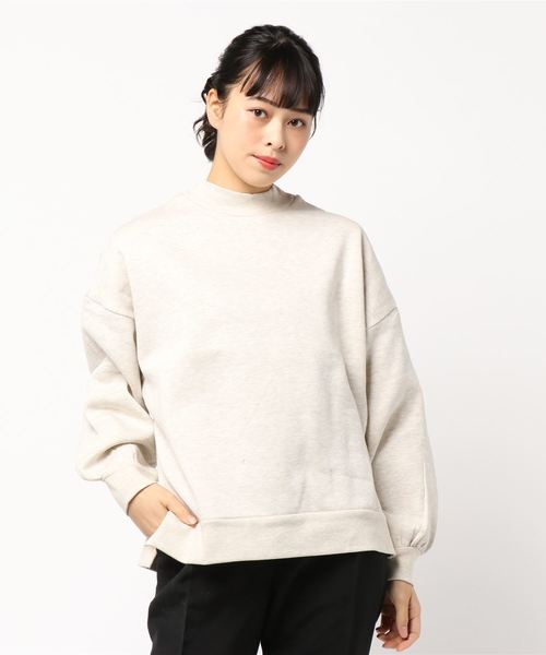 AMERICAN HOLIC（アメリカンホリック）の「・ミニハイネック裏毛裏起毛プルオーバー（Tシャツ/カットソー・レディース・チャコールグレー/ブラック/ダークグリーン/ホワイト系その他・M/L）」の2枚目の写真