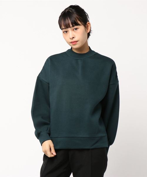 AMERICAN HOLIC（アメリカンホリック）の「・ミニハイネック裏毛裏起毛プルオーバー（Tシャツ/カットソー・レディース・チャコールグレー/ブラック/ダークグリーン/ホワイト系その他・M/L）」の4枚目の写真