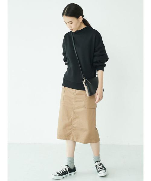 AMERICAN HOLIC（アメリカンホリック）の「・ミニハイネック裏毛裏起毛プルオーバー（Tシャツ/カットソー・レディース・チャコールグレー/ブラック/ダークグリーン/ホワイト系その他・M/L）」の14枚目の写真