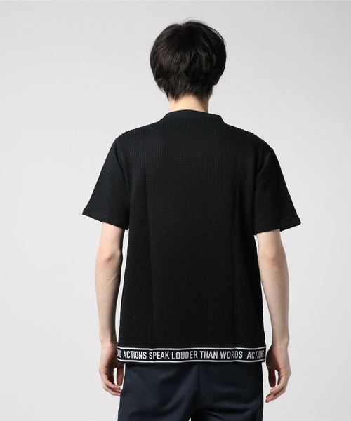 IGNIO（イグニオ）の「カットサッカーTシャツ（半袖）（Tシャツ/カットソー・メンズ・ペールイエロー/オフホワイト/ブラック・M/L/LL）」の5枚目の写真