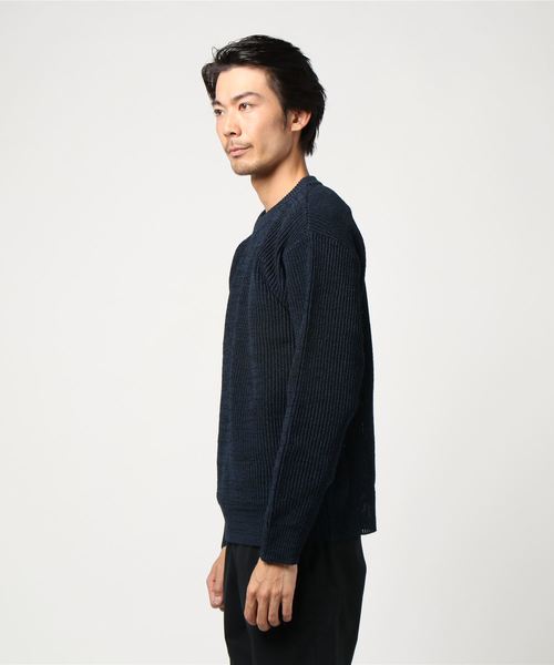 UNITED TOKYO（ユナイテッドトウキョウ）の「ドライタッチアゼニット（ニット/セーター・メンズ・ネイビー/ミント・1/2/3）」の4枚目の写真