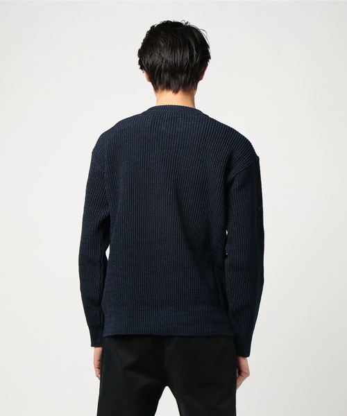 UNITED TOKYO（ユナイテッドトウキョウ）の「ドライタッチアゼニット（ニット/セーター・メンズ・ネイビー/ミント・1/2/3）」の3枚目の写真