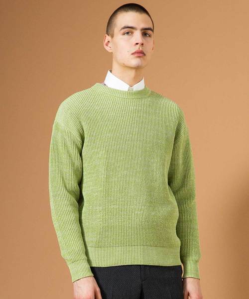 UNITED TOKYO（ユナイテッドトウキョウ）の「ドライタッチアゼニット（ニット/セーター・メンズ・ネイビー/ミント・1/2/3）」の12枚目の写真